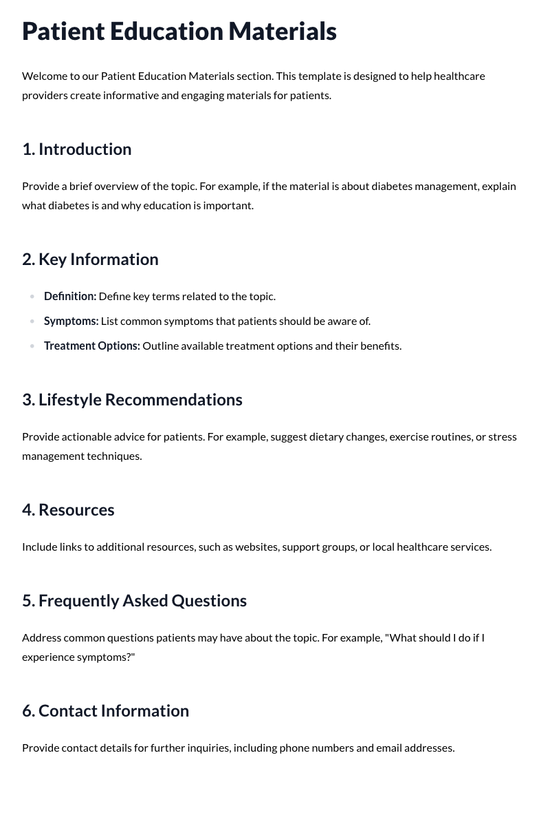 Patient Education Materials