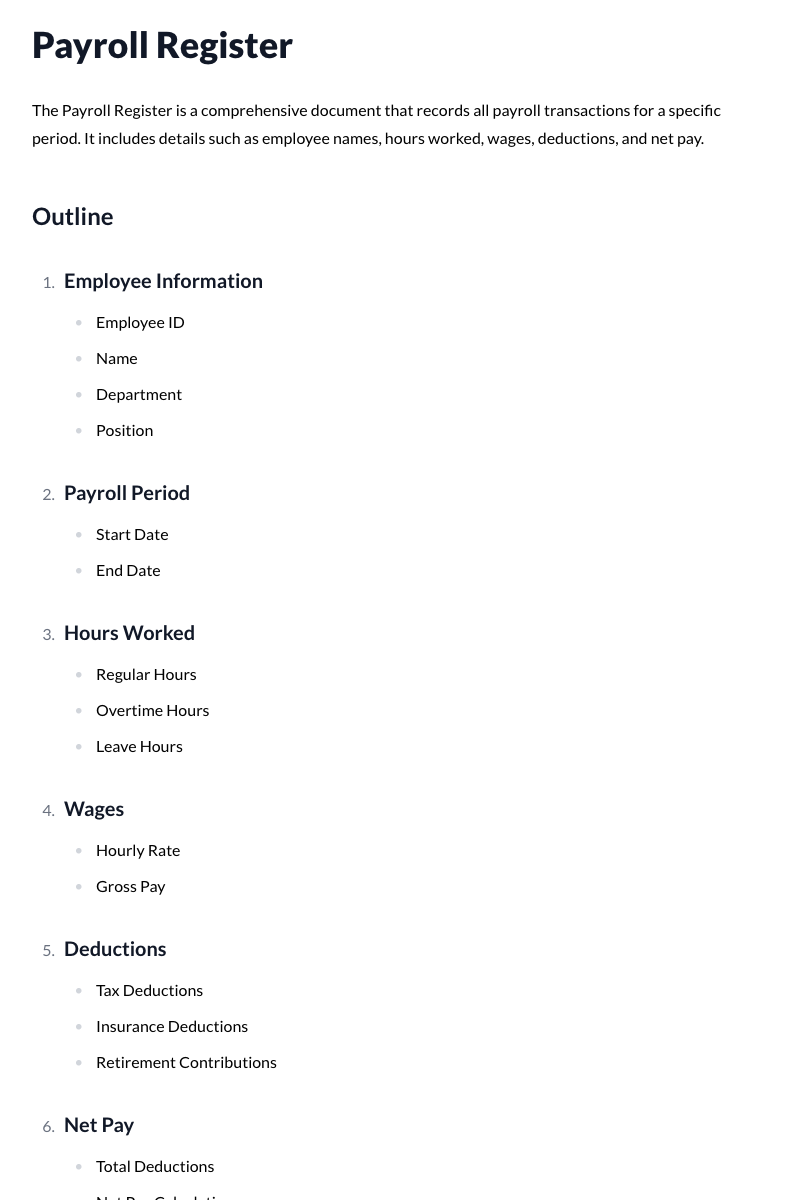 Payroll Register