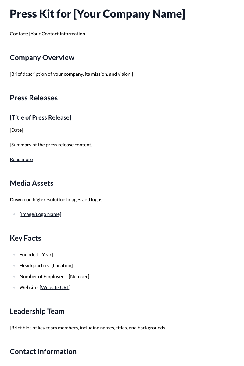 Press Kit