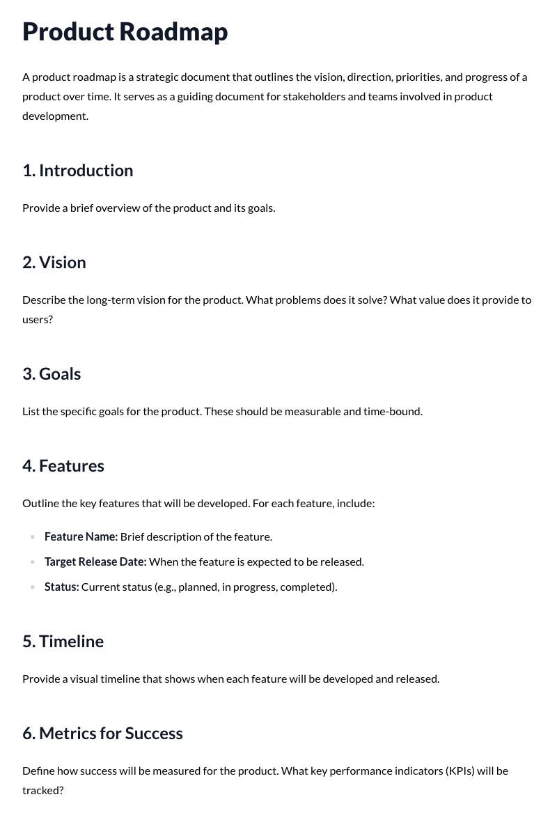 Product Roadmap