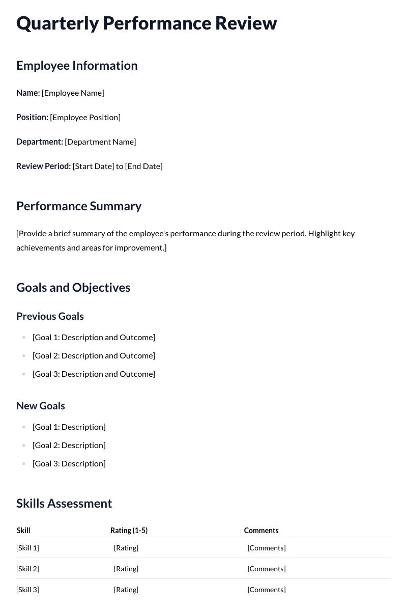 Quarterly Performance Review