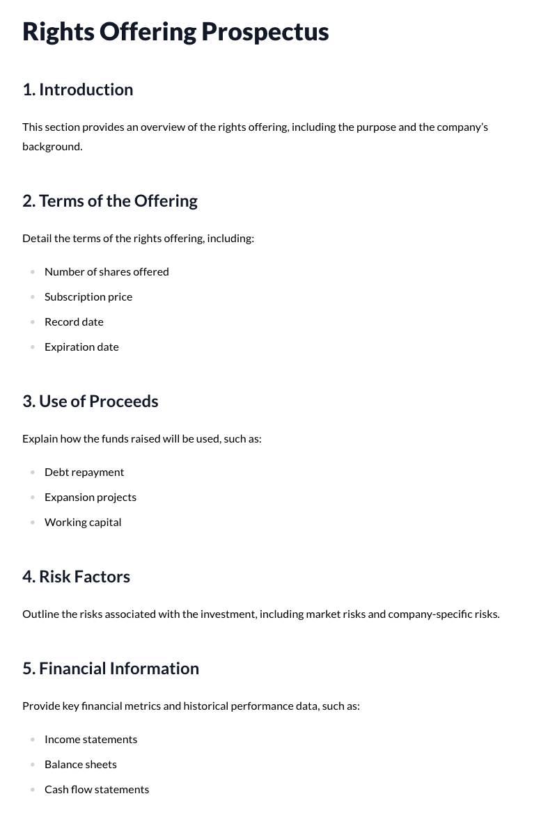 Rights Offering Prospectuses