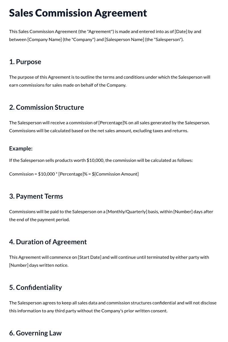 Sales Commission Agreement