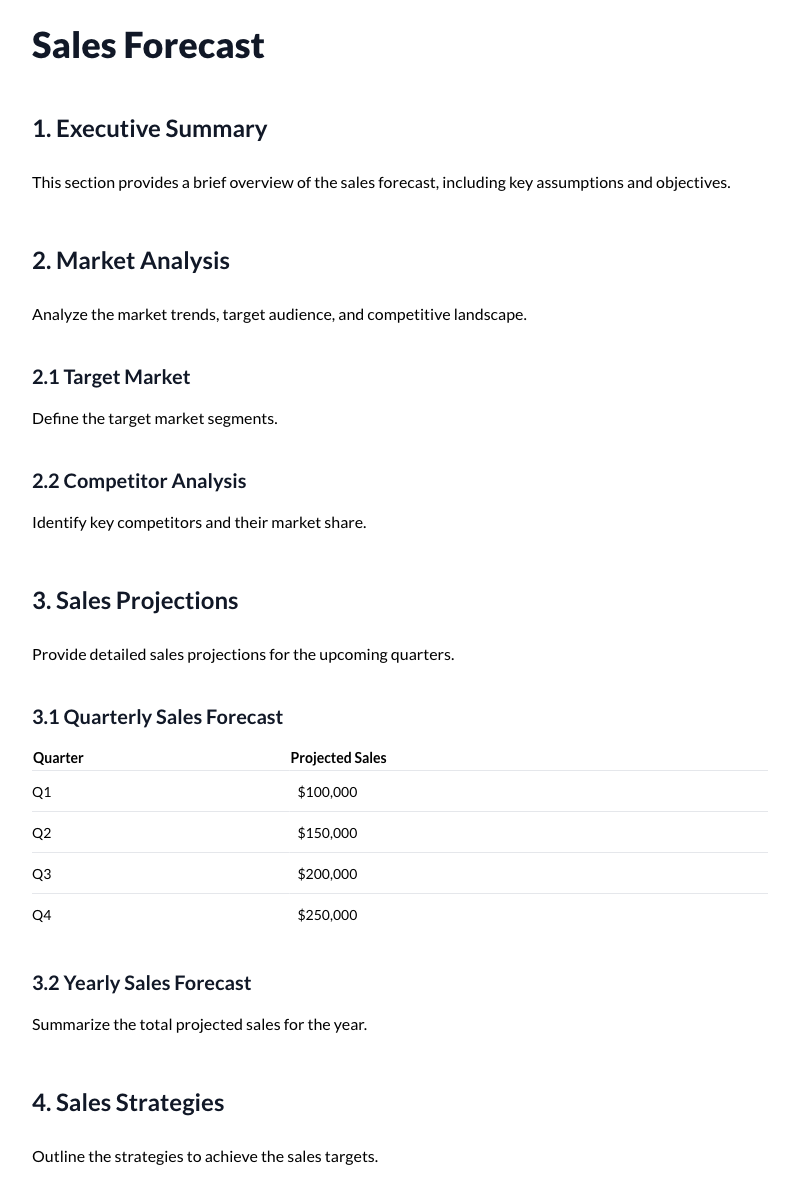 Sales Forecast