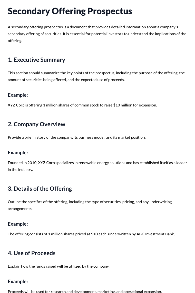 Secondary Offering Prospectuses