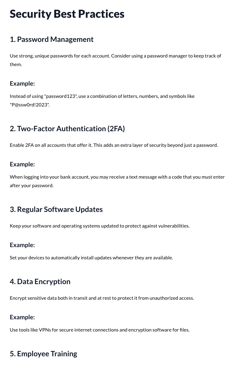 Security Best Practices