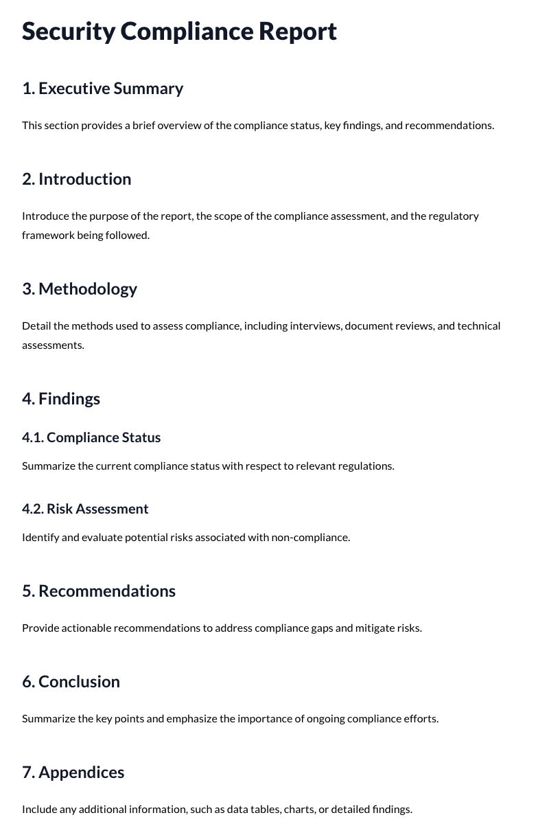 Security Compliance Reports