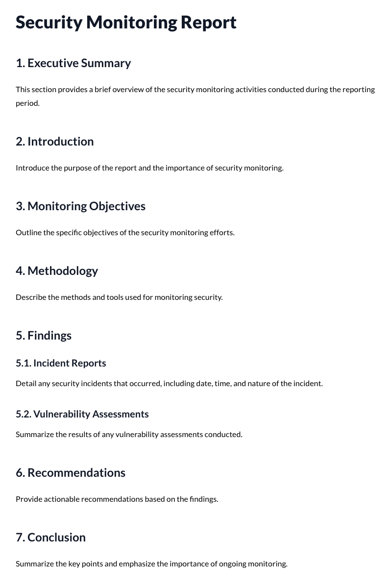 Security Monitoring Reports
