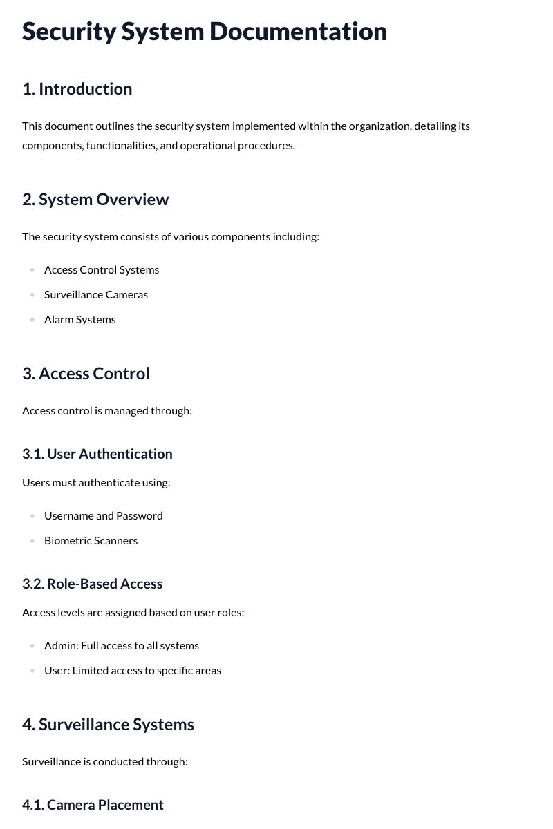Security System Documentation