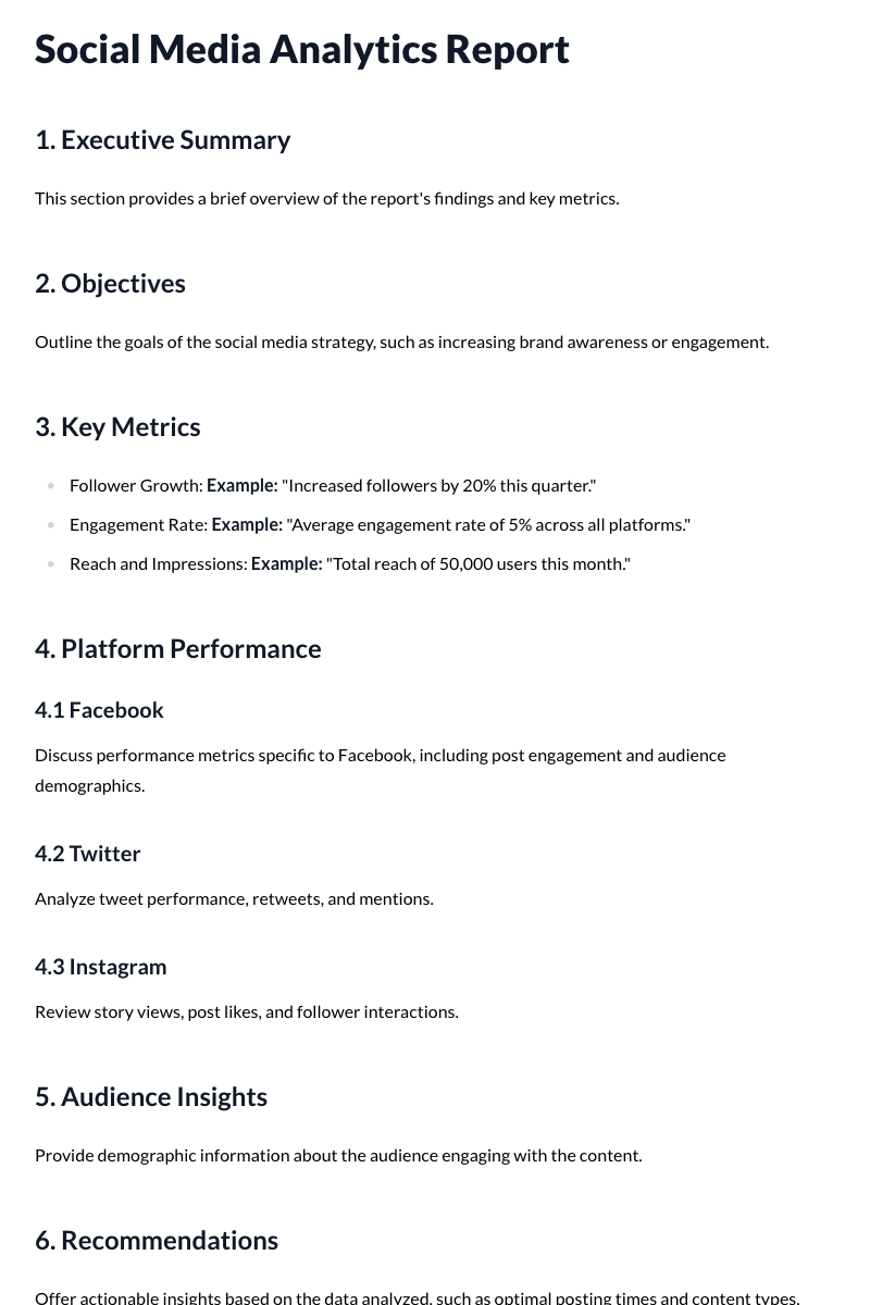 Social Media Analytics Reports