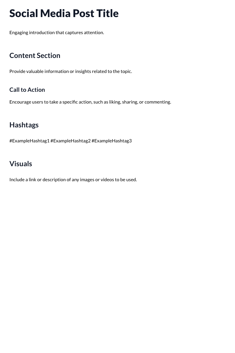 Social Media Posts Template