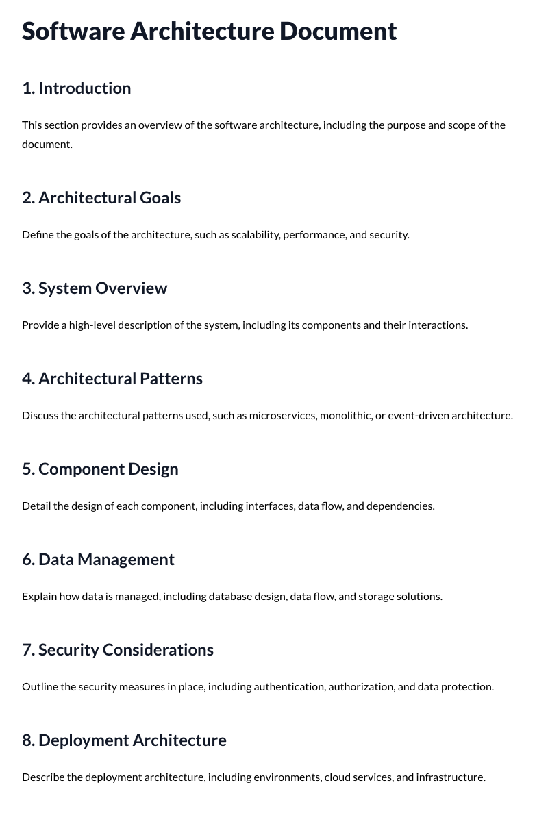 Software Architecture Documents