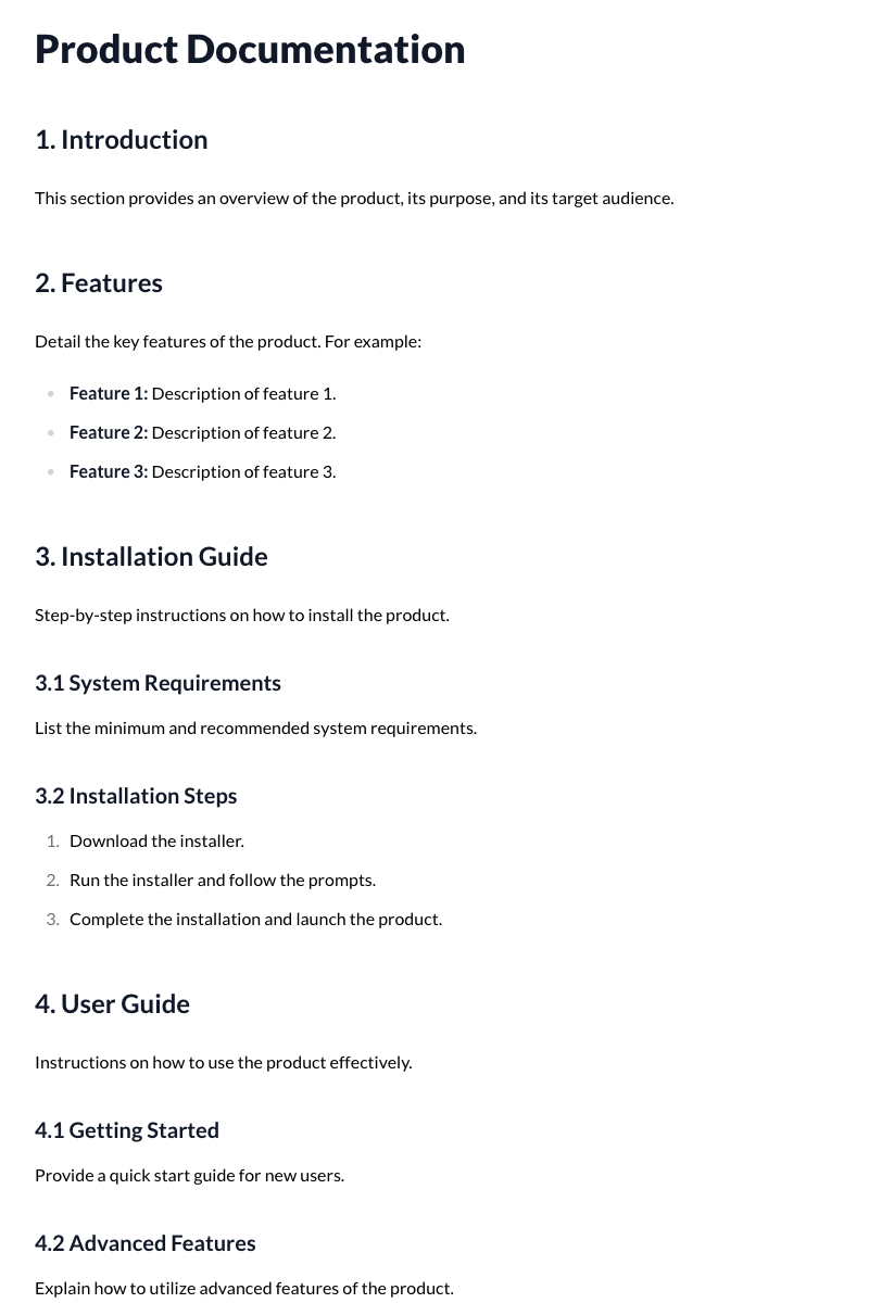 Structured Product Documentation