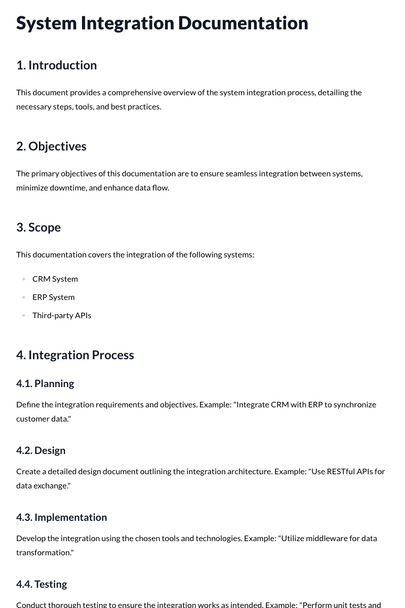 System Integration Documentation