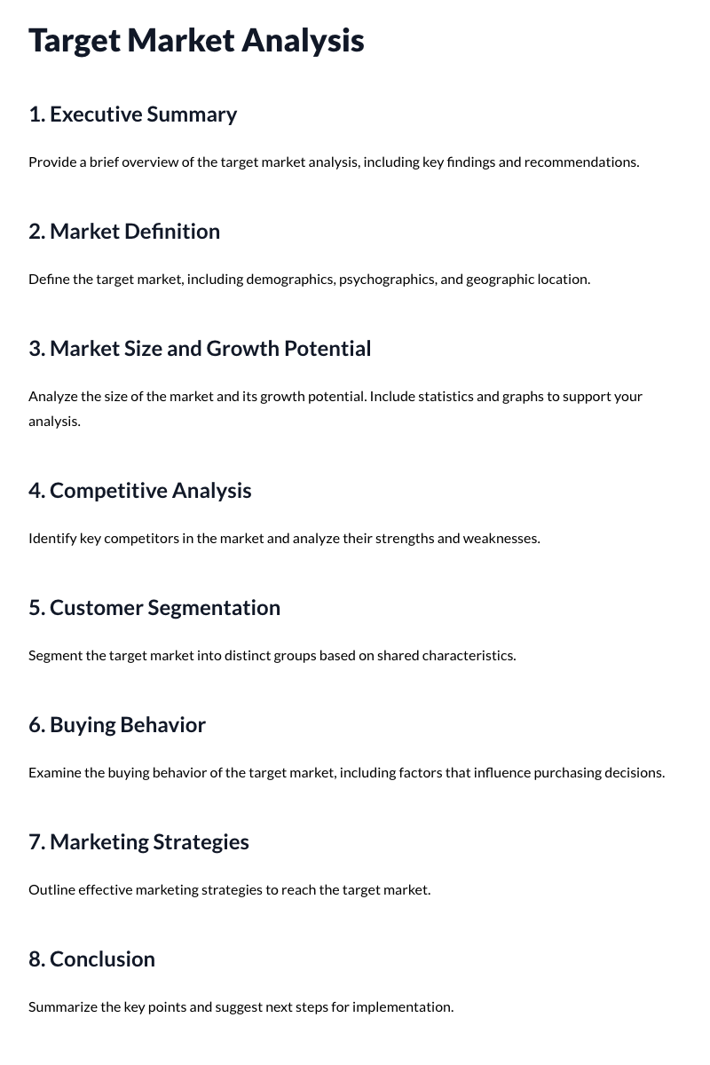 Target Market Analysis