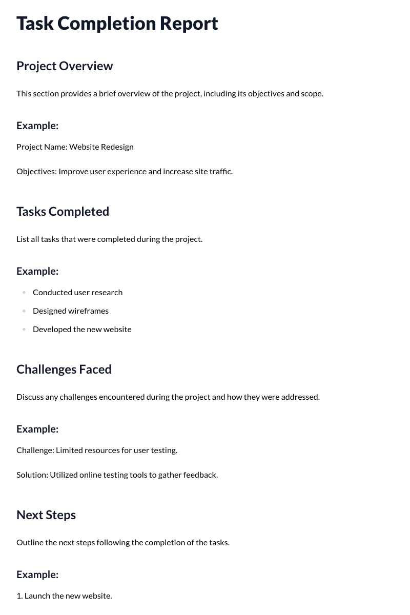 Task Completion Report