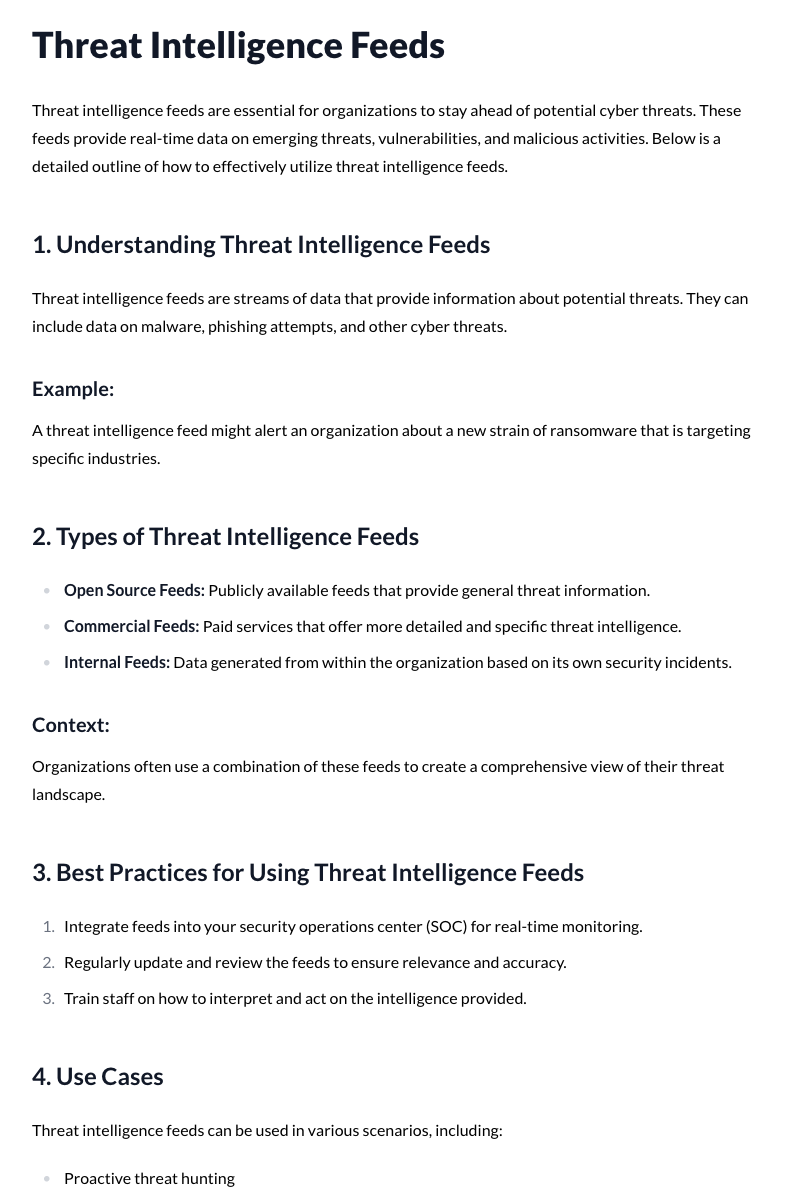 Threat Intelligence Feeds