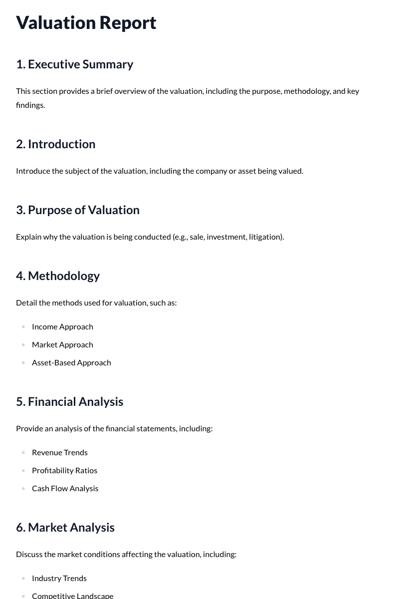Valuation Reports