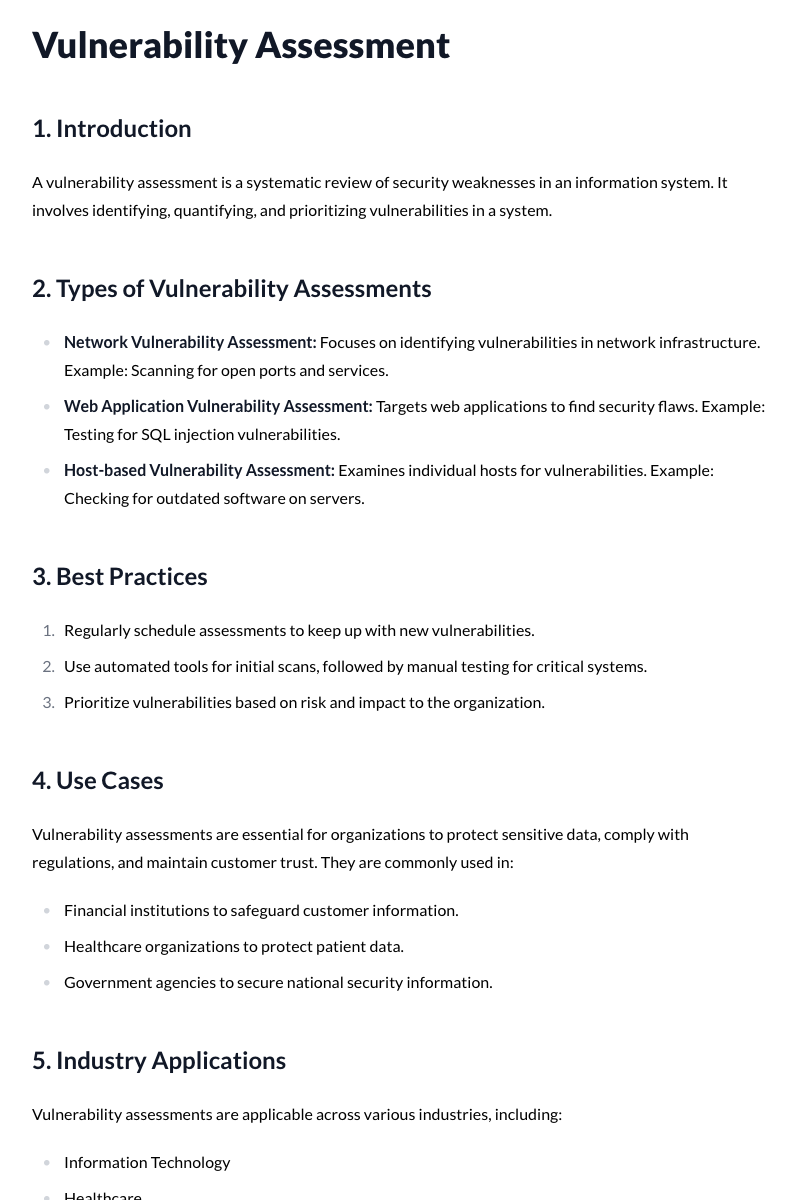 Vulnerability Assessments